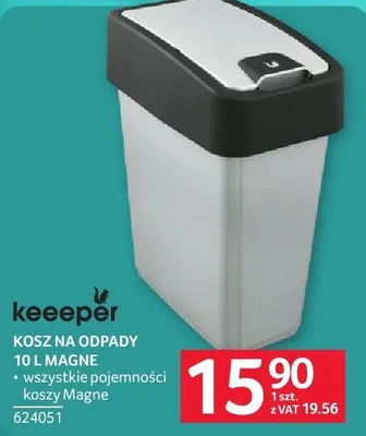 Kosz na odpady 10 L Magne keeeper promocja w Selgros
