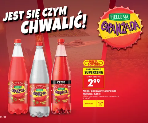 Napój gazowany oranżada Hellena biała promocja w Biedronka