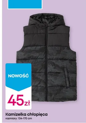 Kamizelka chłopięca r. 134-170 promocja w Pepco