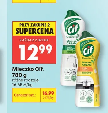 Mleczko Cif 780g promocja w Biedronka