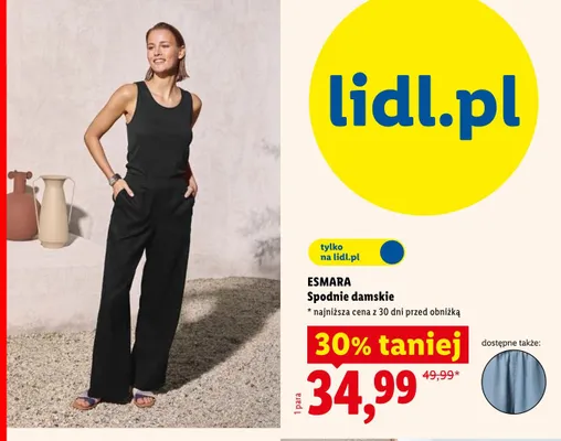 Spodnie damskie Esmara promocja w Lidl