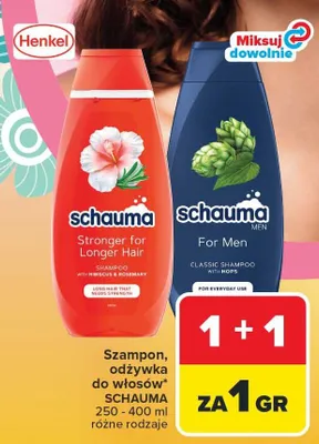 Szampon, odżywka do włosów Schauma różne rodzaje promocja w Carrefour Market