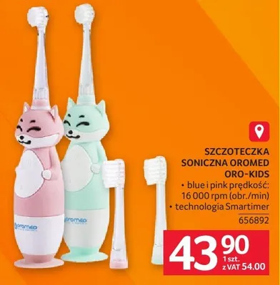 Szczoteczka soniczna Oromed ORO-KIDS promocja w Selgros