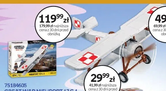 Klocki COBI 75184605 Great War Nieuport 17 C.1 304 kl. promocja w Empik