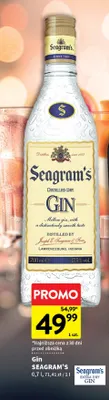 Gin Seagram's Extra Dry promocja w Intermarche