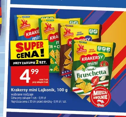 Krakersy mini Lajkonik promocja w Twój Market