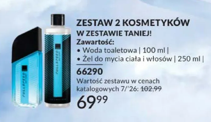 Zestaw Avon Full Speed Sky Jump woda toaletowa + żel do mycia ciała i włosów promocja w AVON