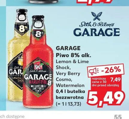 Piwo Garage 8% alk. promocja w Kaufland