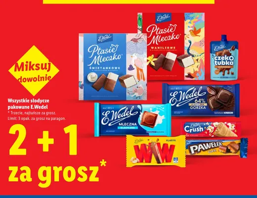 Ptasie Mleczko śmietankowe E.Wedel promocja w Lidl