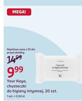 Chusteczki do higieny intymnej Your Kaya promocja w Rossmann