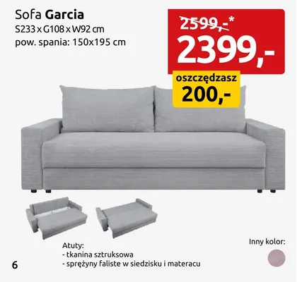 Sofa Garcia promocja w Black Red White