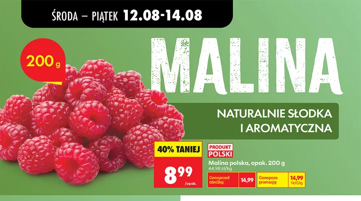 Malina polska promocja w Biedronka