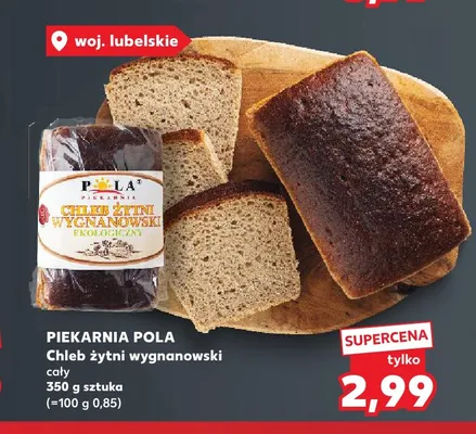 Chleb żytni wygnanowski cały Piekarnia Pola promocja w Kaufland