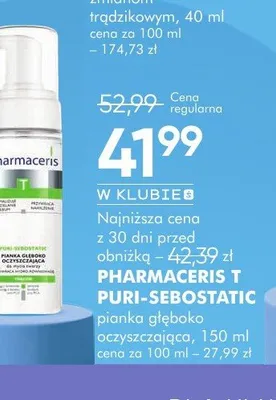Pianka głęboko oczyszczająca Pharmaceris T Puri-Sebostatic promocja w Super-Pharm