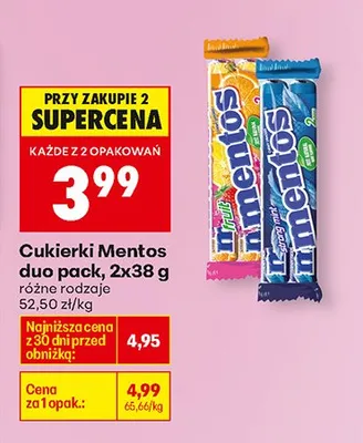 Cukierki duo pack różne rodzaje promocja w Biedronka