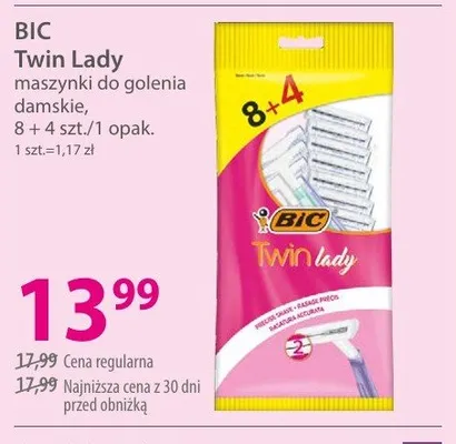 Maszynki do golenia damskie BIC Twin Lady 12-pak promocja w Hebe