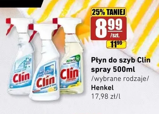 Płyn do szyb Clin Windows & Glass promocja w API Market
