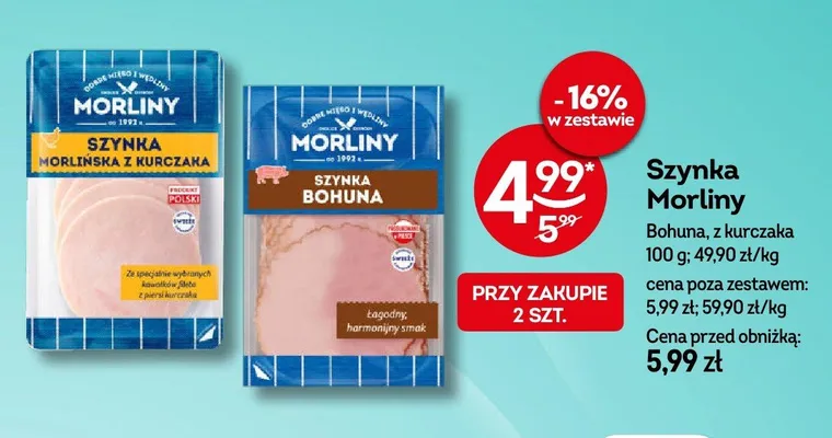 Szynka bohuna, z kurczaka promocja w Żabka