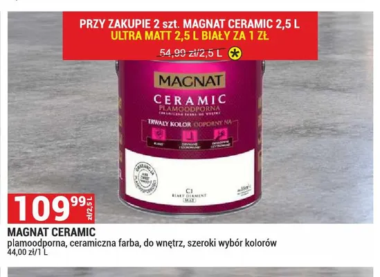 Farba ceramiczna plamoodporna Magnat Ceramic promocja w Merkury Market