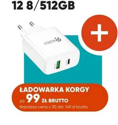 Ładowarka sieciowa Korgy promocja w Max Elektro