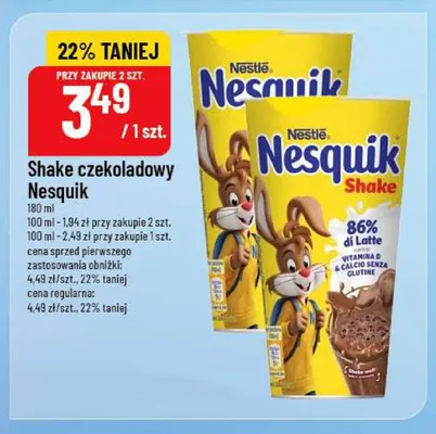Shake czekoladowy Nesquik promocja w POLOmarket