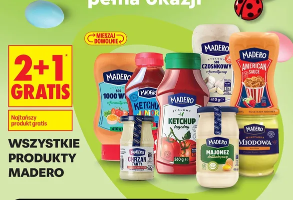 Wszystkie produkty 2+1 GRATIS promocja w Biedronka