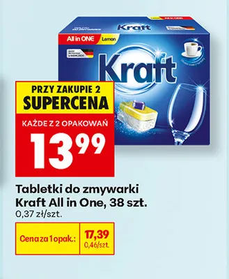 Tabletki do zmywarki Kraft All in One promocja w Biedronka
