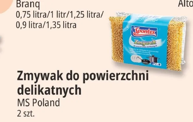 Zmywak do powierzchni delikatnych Spontex 2-pak promocja w Leclerc