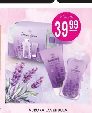 Komplet kosmetyków Aurora Lavender 2 elementy z filcową kosmetyczką promocja w Drogerie Jasmin