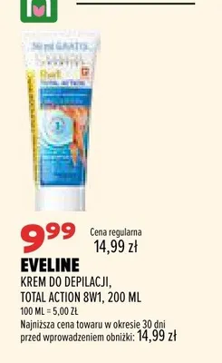 Krem do depilacji Eveline Total Action 8w1 promocja w Drogerie Natura