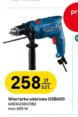 Wiertarka udarowa GSB600 Bosch promocja w Castorama
