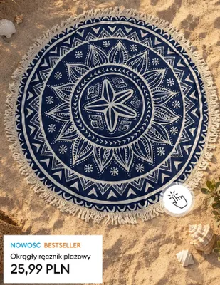 Ręcznik plażowy okrągły promocja w Sinsay