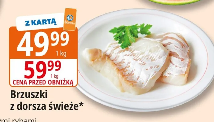 Brzuszki z dorsza świeże promocja w Leclerc