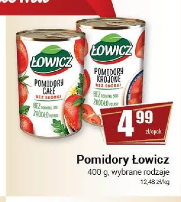 Pomidory krojone Łowicz promocja w Premium Nasz Sklep