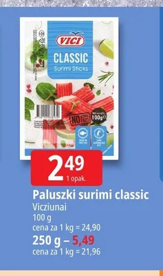 Paluszki surimi classic Viciunai promocja w Leclerc