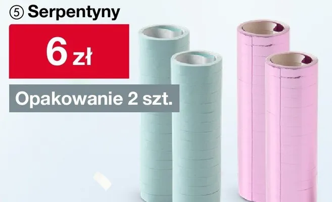 Serpentyny metaliczne promocja w Woolworth