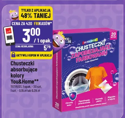 Chusteczki absorbujące kolory promocja w POLOmarket