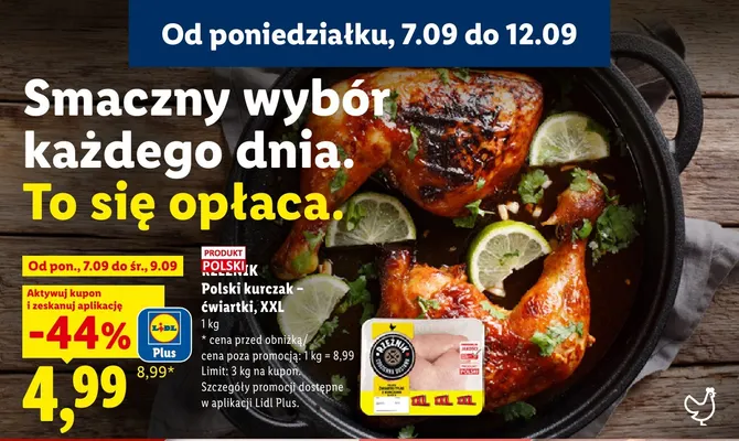 Ćwiartki z polskiego kurczaka Rzeźnik XXL promocja w Lidl