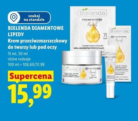 Krem pod oczy Bielenda Diamentowe Lipidy promocja w Lidl