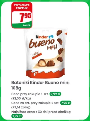 Batoniki Kinder Bueno mini promocja w Dino