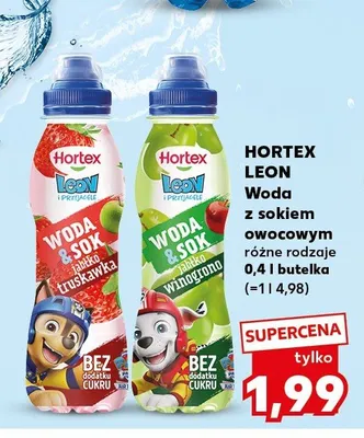 Woda z sokiem owocowym Hortex Leon truskawka promocja w Kaufland