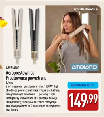 Aeroprostownica - prostownica powietrzna Ambiano promocja w Aldi