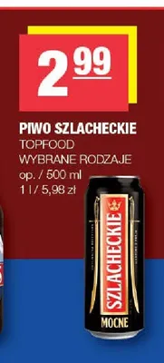 Piwo Szlacheckie Mocne promocja w SPAR