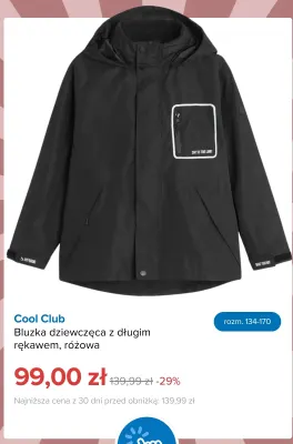 Bluzka dziewczęca z długim rękawem różowa Cool Club promocja w Smyk