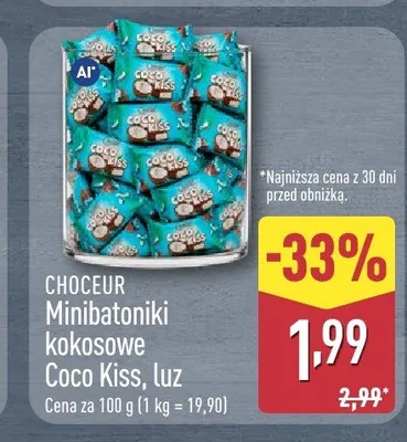 Minibatoniki kokosowe Coco Kiss luz Choceur promocja w Aldi