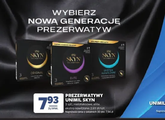 Prezerwatywy nielateksowe UNIMIL SKYN promocja w Stokrotka