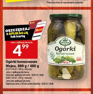 Ogórki konserwowe Wojna promocja w Twój Market