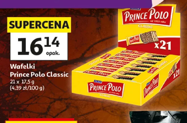 Wafelki Prince Polo Classic 21-pak promocja w Auchan