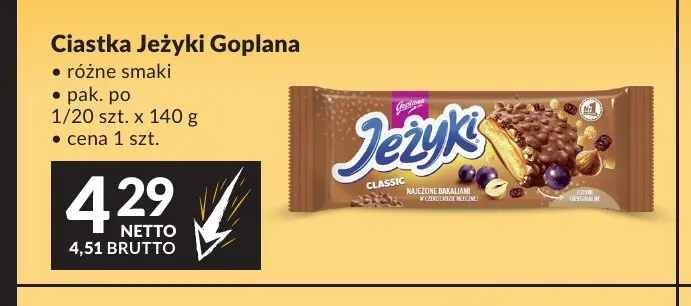 Ciastka Jeżyki Goplana promocja w Makro