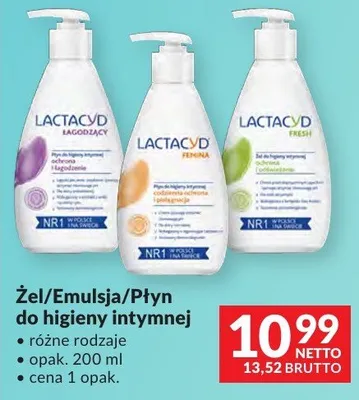 Żel/emulsja/płyn do higieny intymnej Lactacyd promocja w Makro